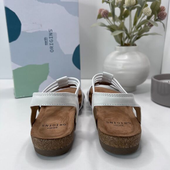 Earth Origins Laney Leather Sling-Back Sandals White 7260024 Women's 8.5 NWB - Picture 2 of 10